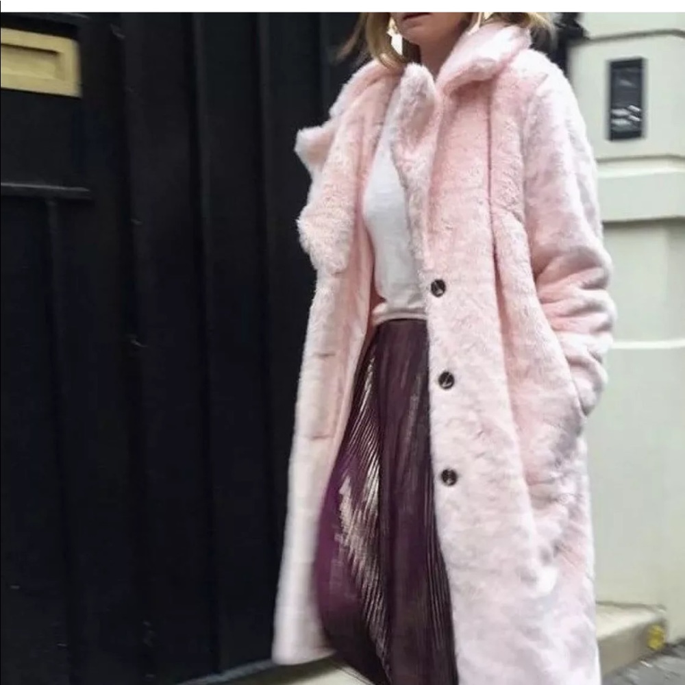 ZARA Soft pink long coat